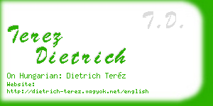 terez dietrich business card