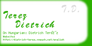 terez dietrich business card